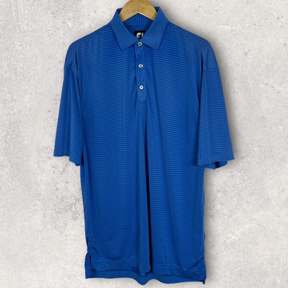 FootJoy Performance Golf Technical Shirt Short Sleeve Mens Size Large Blue Tee L